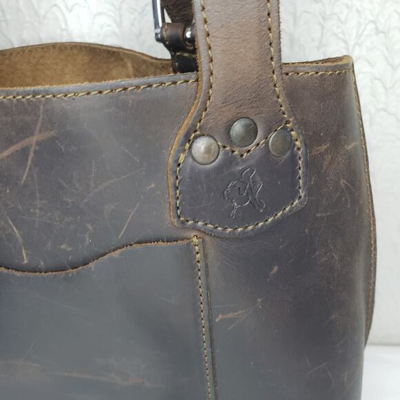 Saddleback Leather Urban Tote Brown Distressed RARE Discontinued Purse Handbag - Picture 3 of 15